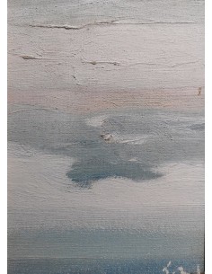 Antón Sobral Iglesias (Marín, 1952) Marina. Óleo sobre lienzo