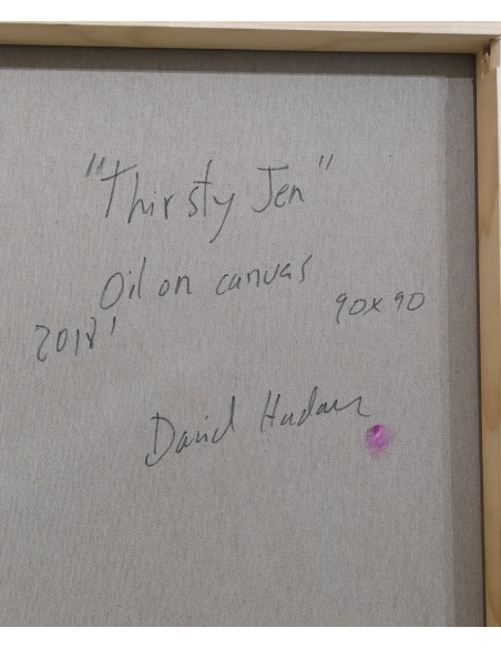David Hadom. Thirsty Jen. Óleo sobre lienzo