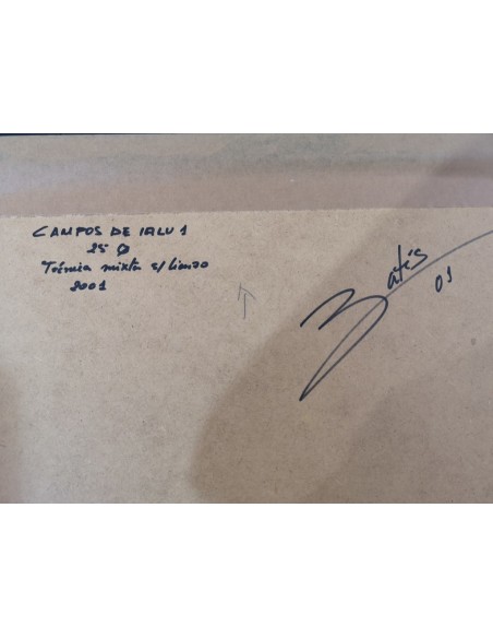 Batís Campillo. (Ordenes, A Coruña, 1959). Cantos de Lalu 2. Mixta sobre lienzo.