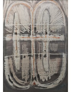 Labra, José María (A Coruña, 1925 - Palma de Mallorca, 1994). Composición. Técnica mixta sobre cartulina. 2