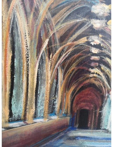 László Bartha (Brasov, Transilvania, 1960). "Imagen" Claustro  - Fobico. Carrión de los Condes. Mixta sobre lienzo.