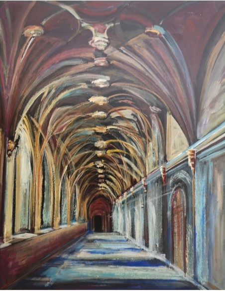 László Bartha (Brasov, Transilvania, 1960). "Imagen" Claustro  - Fobico. Carrión de los Condes. Mixta sobre lienzo.