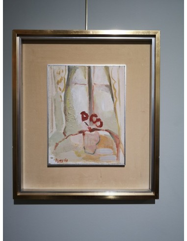 Bores López, Francisco. (Madrid,  1898 - Paris, 1972). Interior. Óleo sobre tablex.