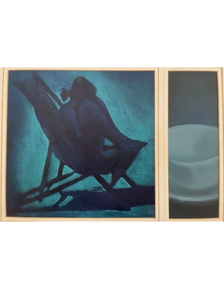 Xurxo Gómez Chao (A Coruña, 1960). Hamaca 1977. Acrílico sobre papel.