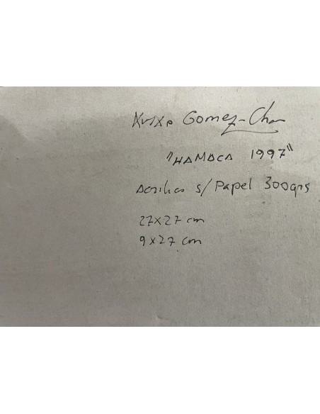 Xurxo Gómez Chao (A Coruña, 1960). Hamaca 1977. Acrílico sobre papel.