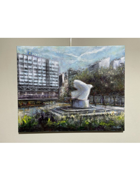 Francisco Otero . (A Coruña, 1965). Torre de Control. Acrílico sobre lienzo