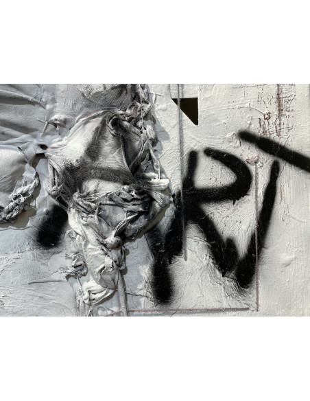 Omú, Oscar Costas (Coruña 1972) Life is Art. Mixta sobre lienzo.