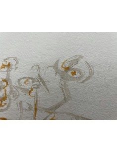 Xoti de Luis (Vigo, 1953 ). Florero. Mixta sobre cartulina. 2