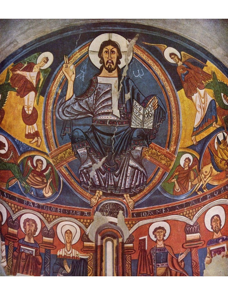 Vítor Mejuto (Barcelona, 1969). Pantocrátor. San Clemente de Tahull. Acrílico sobre loneta.