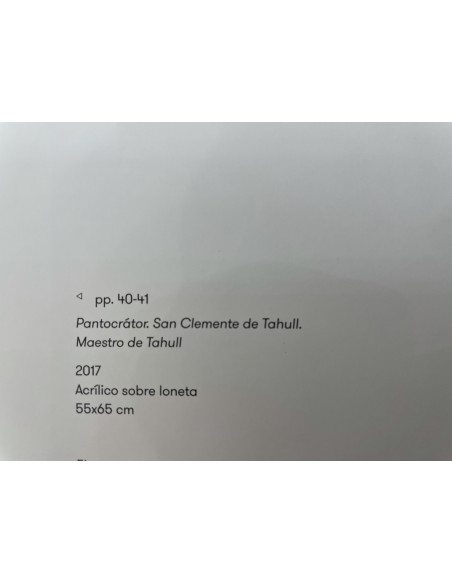 Vítor Mejuto (Barcelona, 1969). Pantocrátor. San Clemente de Tahull. Acrílico sobre loneta.