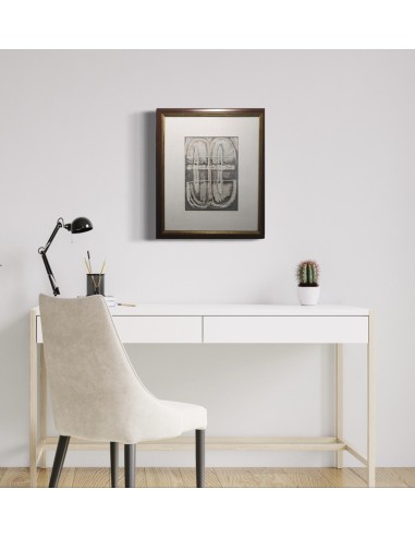 Labra, José María (A Coruña, 1925 - Palma de Mallorca, 1994). Composición. Técnica mixta sobre cartulina.