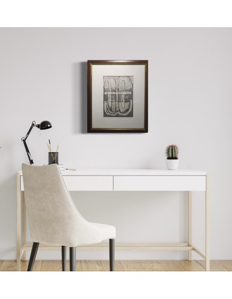 Labra, José María (A Coruña, 1925 - Palma de Mallorca, 1994). Composición. Técnica mixta sobre cartulina.