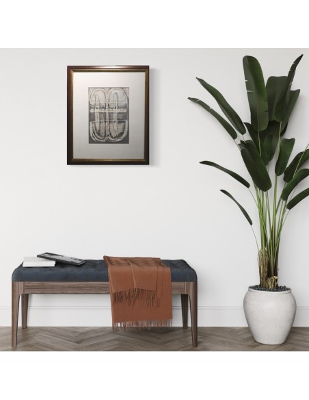 Labra, José María (A Coruña, 1925 - Palma de Mallorca, 1994). Composición. Técnica mixta sobre cartulina.
