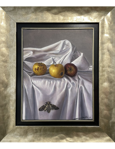 Andrés Santeiro. Bodegón. Óleo sobre lienzo