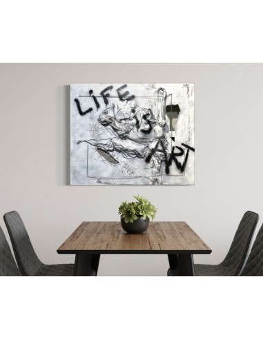 Omú, Oscar Costas (Coruña 1972) Life is Art. Mixta sobre lienzo.