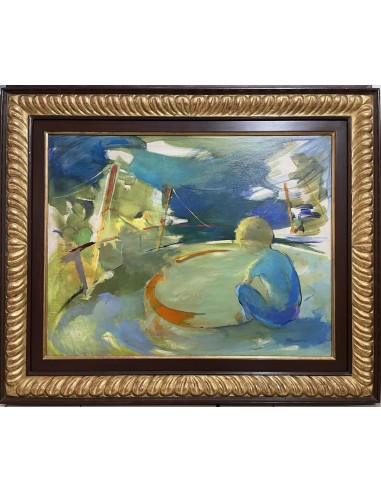 Palmeiro, José. (Betanzos, 1901 - Bergerac, Francia, 1984) El niño. Óleo sobre tabla