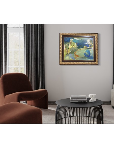 Palmeiro, José. (Betanzos, 1901 - Bergerac, Francia, 1984) El niño. Óleo sobre tabla