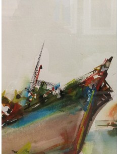 Varela Guillot, Javier. (Vigo 1933 - Coruña 2018). Acuarela. 2