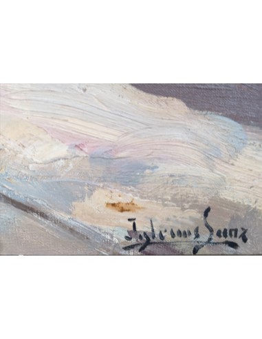 Iglesias Sanz, Antonio (Madrid, 1935 - 2013) Escena rural. Óleo sobre lienzo