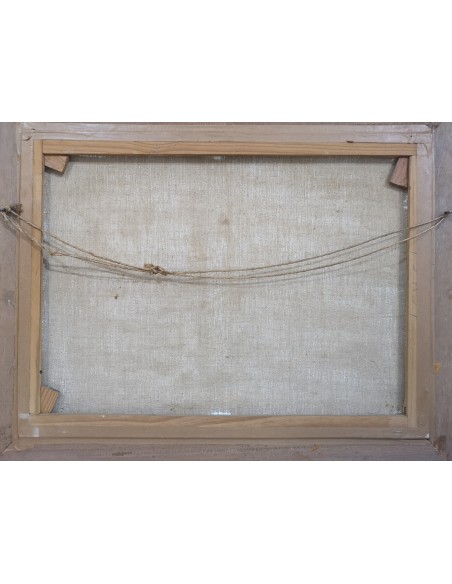 Iglesias Sanz, Antonio (Madrid, 1935 - 2013) Escena rural. Óleo sobre lienzo