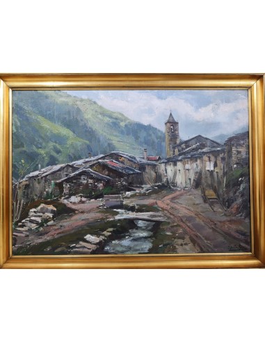 Iglesias Sanz, Antonio (Madrid, 1935 - 2013) Escena rural. Óleo sobre lienzo