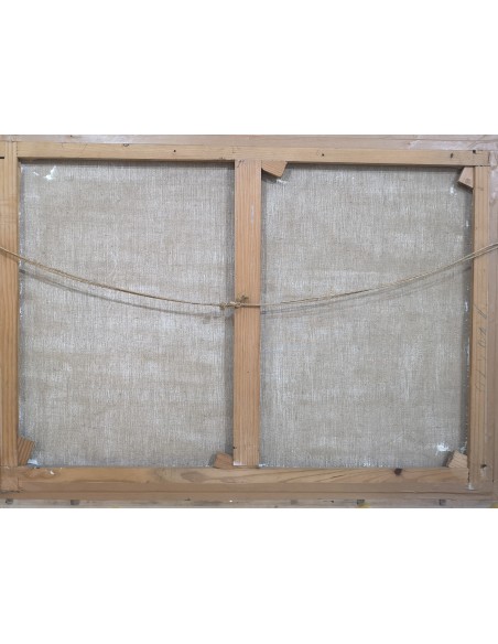 Iglesias Sanz, Antonio (Madrid, 1935 - 2013) Escena rural. Óleo sobre lienzo