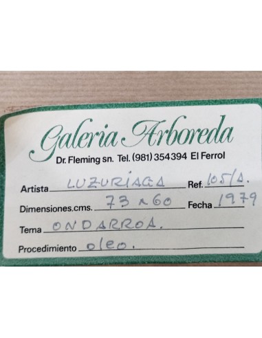 Luzuriaga, Juan Ramón (Bilbao, 1938). Desde el muelle. Ondarroa. Óleo sobre lienzo