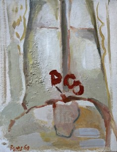Bores López, Francisco. (Madrid,  1898 - Paris, 1972). Interior. Óleo sobre tablex. 2