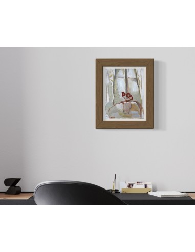 Bores López, Francisco. (Madrid,  1898 - Paris, 1972). Interior. Óleo sobre tablex.