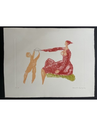 Ramón Lapayese. (Madrid, 1928 - 1994). Composición. Litografía.