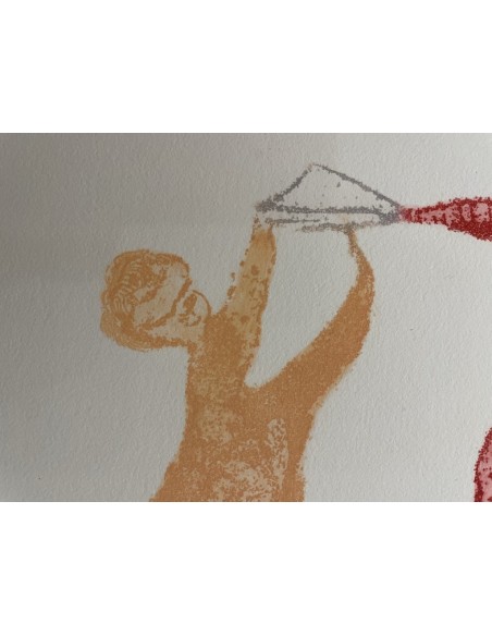 Ramón Lapayese. (Madrid, 1928 - 1994). Composición. Litografía.