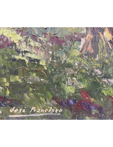Jose Francisco Pérez Martínez (A Coruña, 1907-1985). Bosque. Óleo sobre lienzo