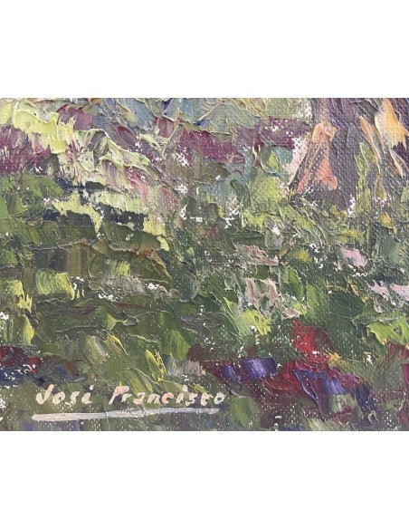 Jose Francisco Pérez Martínez (A Coruña, 1907-1985). Bosque. Óleo sobre lienzo